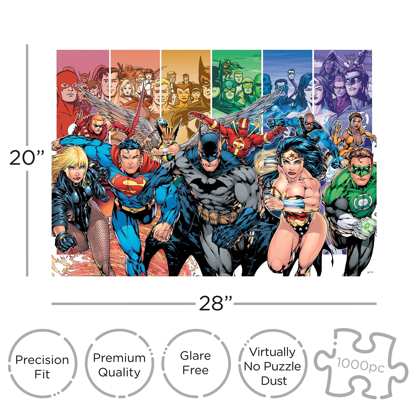 AQUARIUS DC Comics Puzzle Justice League (1000 Piece Jigsaw Puzzle) - Officially Licensed DC Comics Merchandise & Collectibles - Glare Free