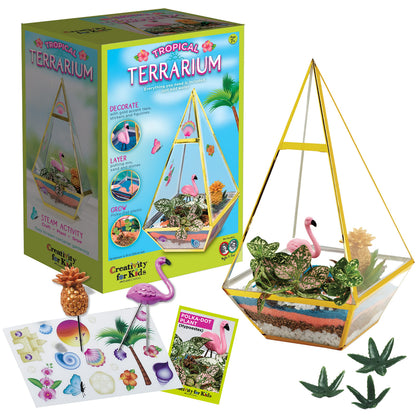 Creativity for Kids Tropical Terrarium Craft Kit - Kids Terrarium Kit, STEAM Activity (Ages 7+)