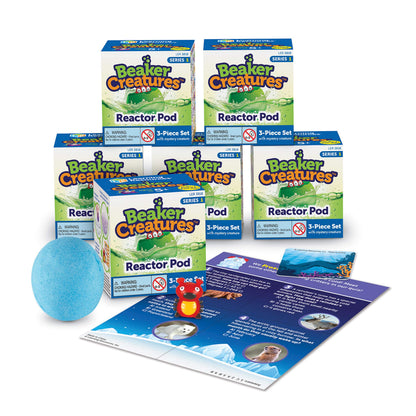 Learning Resources Beaker Creatures Reactor Pods,Series 1, STEM Certified Science Toy, Fun Experiments For Kids , 6 Pack, Ages 5+