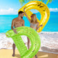 POZA Inflatable Pool Float Chair - Sparkle Confetti Lounge Inflatable Pool Floats, 2 Built in Cup Holders & Handles, Adult Inflatable Pool Lounger