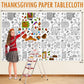 FUN LITTLE TOYS Thanksgiving Tablecloth Rectangle Tablecloth, Thanksgiving Decorations Party Favors for Kids