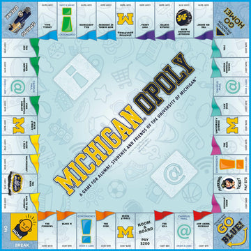 Late for The Sky: Michigan-Opoly - University of Michigan Themed Family Board Game, Opoly-Style, Traditional Play Or 1 Hr Version, Age 8+, 2-5 Players