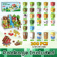 Fitrobust 200PCS Magnetic Building Blocks Set, Magnetic Tiles Kids Build Cubes STEM Game Toys, Build Forest World Set, Christmas Birthday Gifts