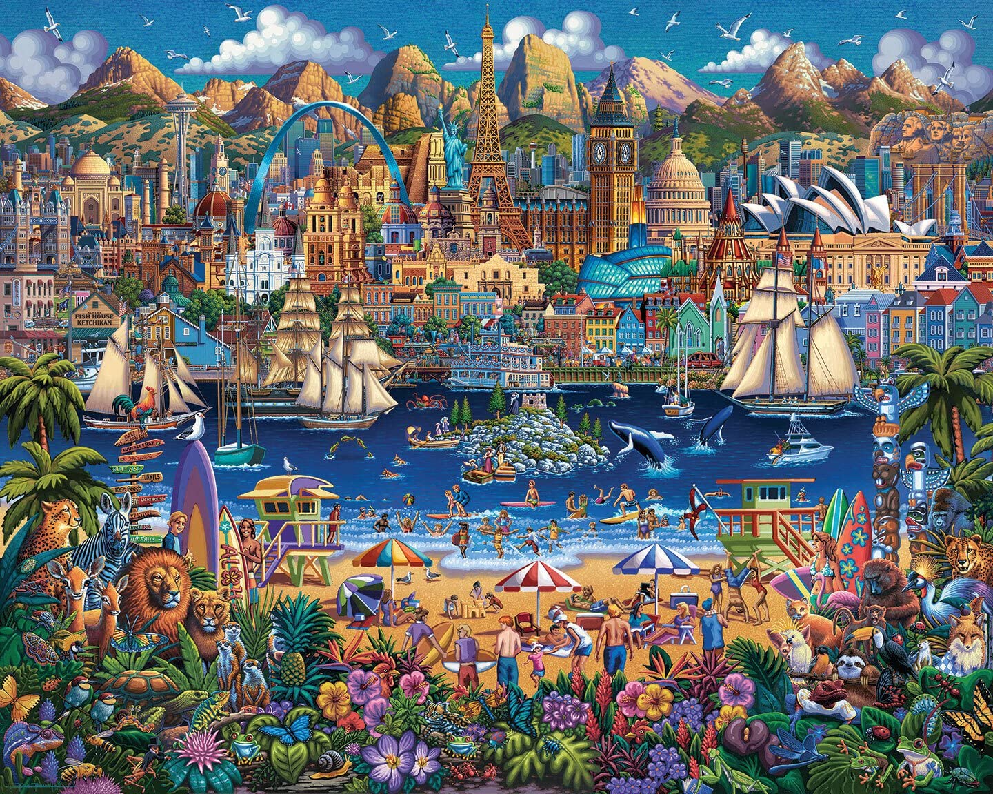 Dowdle Jigsaw Puzzle - World Pieces - 1000 Piece