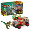 LEGO 76958 Jurassic Park Dilophosaurus Ambush Dinosaur Toy Set with Figure and Jeep for Children from 6 Years