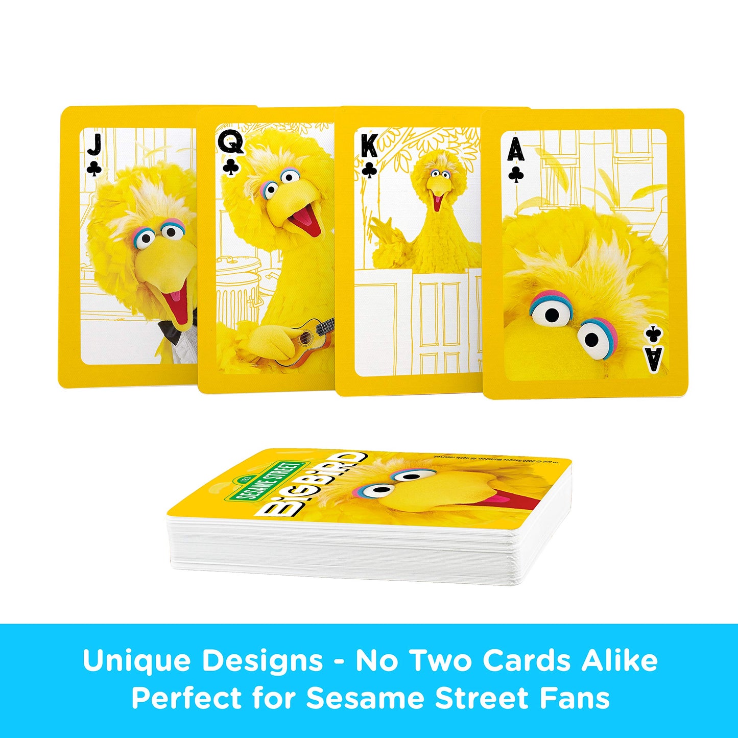 AQUARIUS Sesame Street Big Bird Playing Cards - Big Bird Themed Deck of Cards for Your Favorite Card Games - Officially Licensed Sesame Street