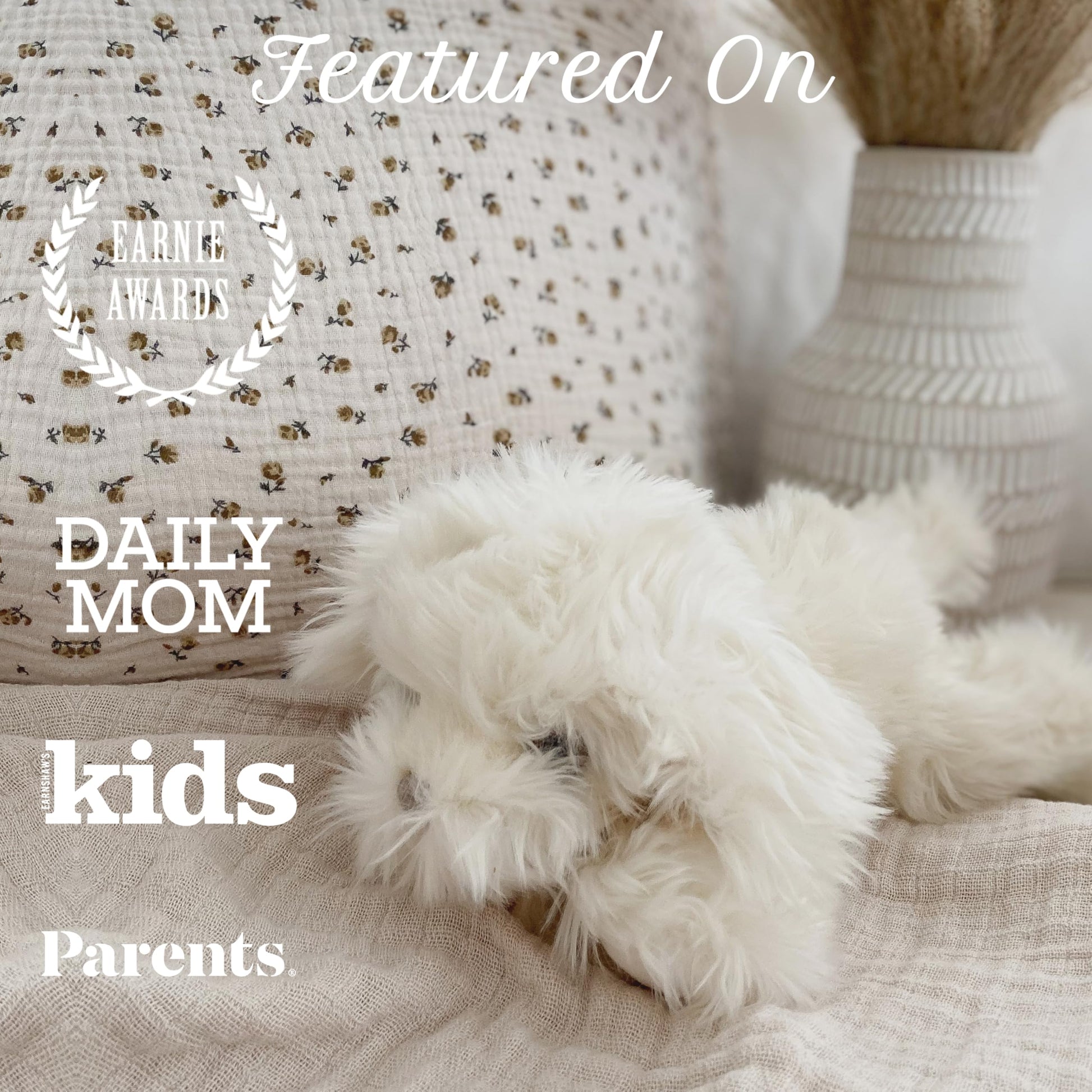 MON AMI Sugar Maltese Puppy 11-Inch Stuffed Dog, Soft Cuddly Plush Toy
