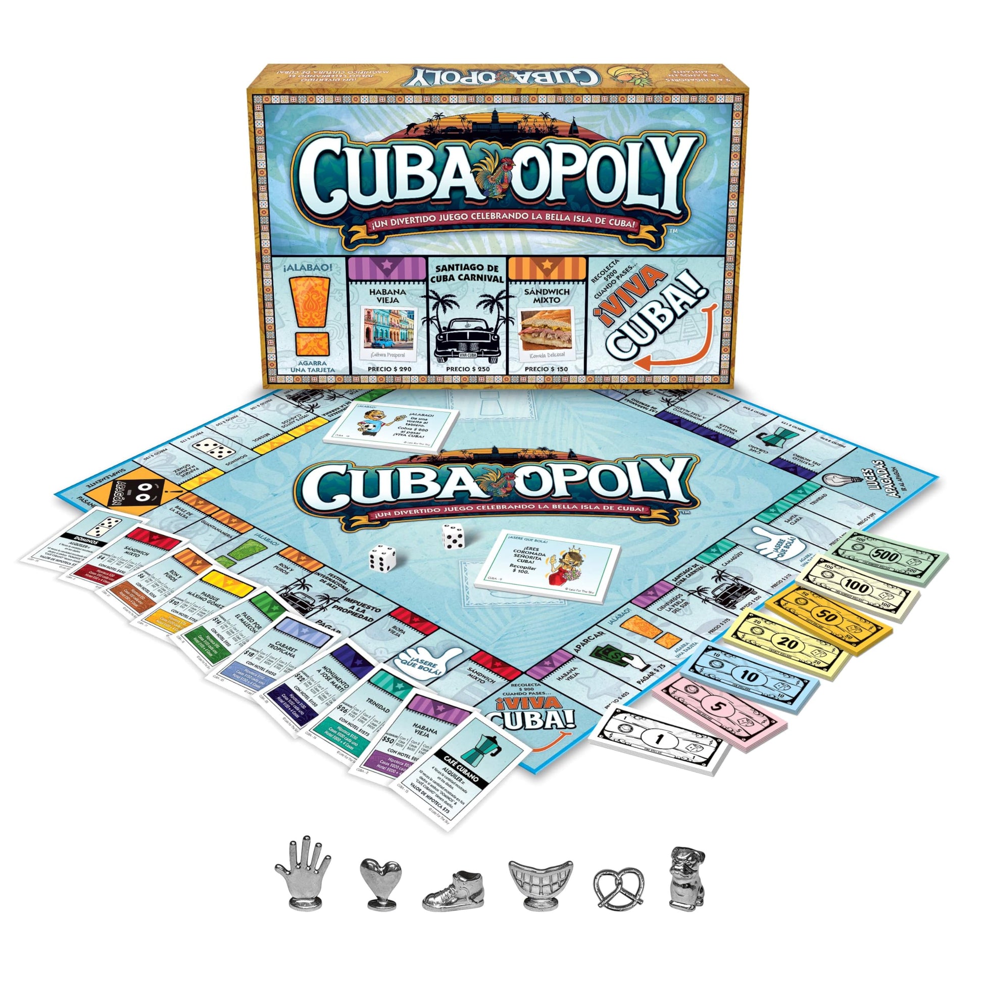 Late for The Sky Cuba-Opoly Family Board Game, Opoly-Style Strategy Fun for Ages 8+, 2-6 Players, Cuba Travel Theme Gift for Family Game Night