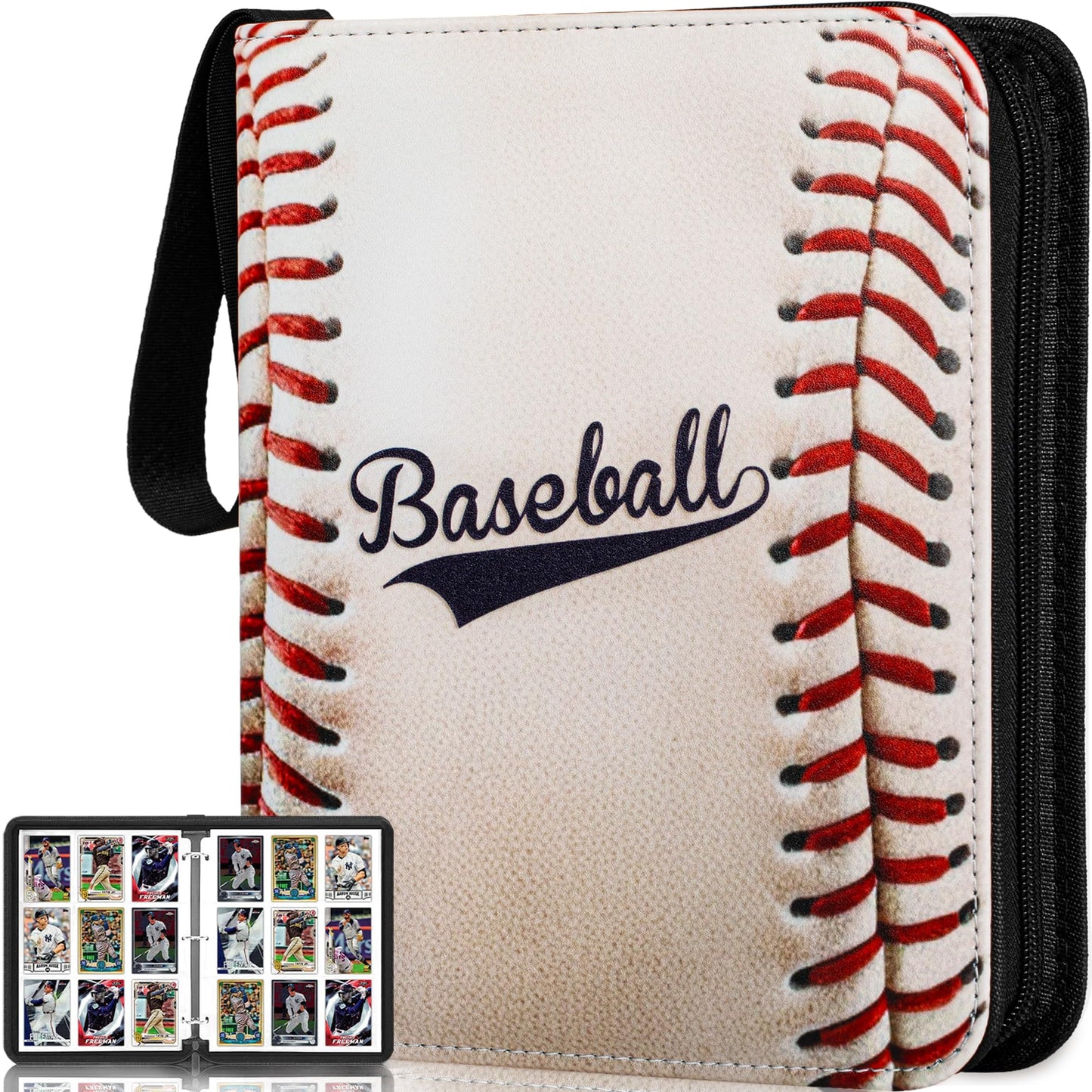 RONMONG Baseball Card Binder,2025-2026 Sports Trading Card with Sleeves Holder Album,990 Pockets Baseball Card Holder Sheets Display Storage