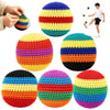 VKNMQLB 6 Pack Hacky Footbag Sack Set - Durable Knit Kick Bags Soft Kick Sack Balls for Adults & Beginners - Durable Juggling & Outdoor Game