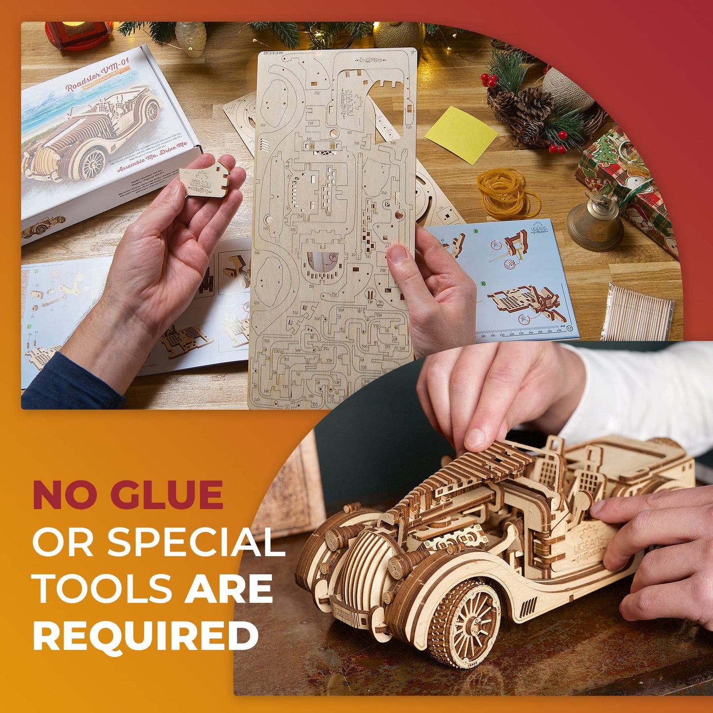 UGears Mechanical Models Roadster VM-01 3-D Wooden Puzzle