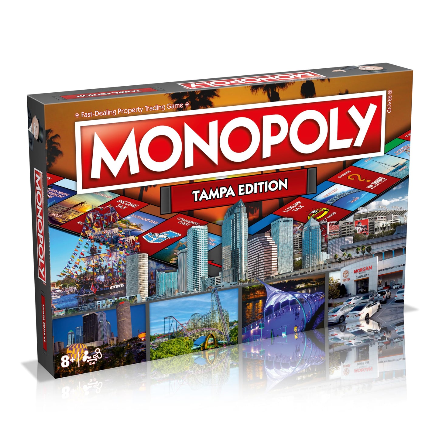 Monopoly Board Game Tampa Edition: 2-6 Players Family Board Games for Kids and Adults, Board Games for Kids 8 and up, for Kids and Adults, Ideal