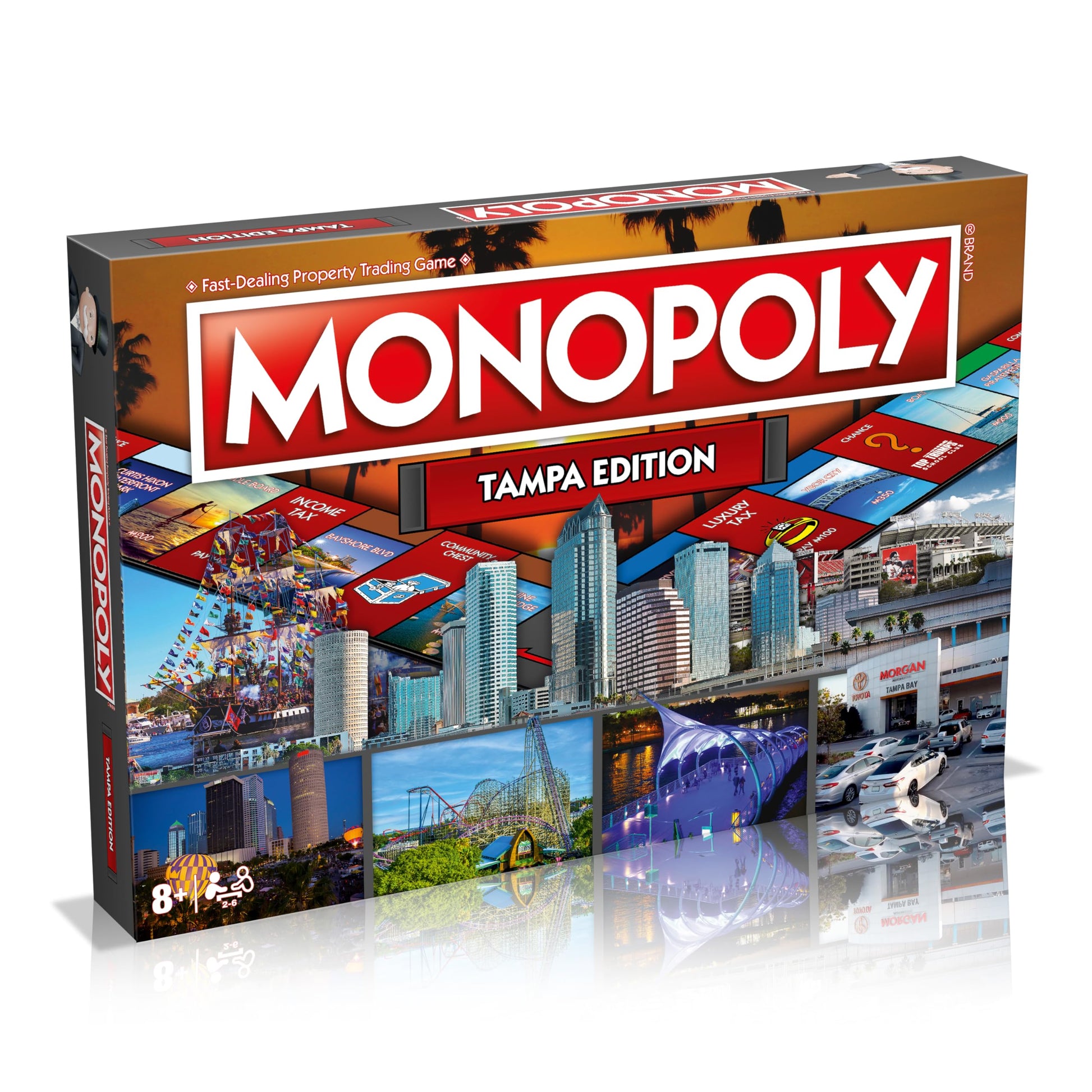 Monopoly Board Game Tampa Edition: 2-6 Players Family Board Games for Kids and Adults, Board Games for Kids 8 and up, for Kids and Adults, Ideal