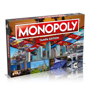 Monopoly Board Game Tampa Edition: 2-6 Players Family Board Games for Kids and Adults, Board Games for Kids 8 and up, for Kids and Adults, Ideal