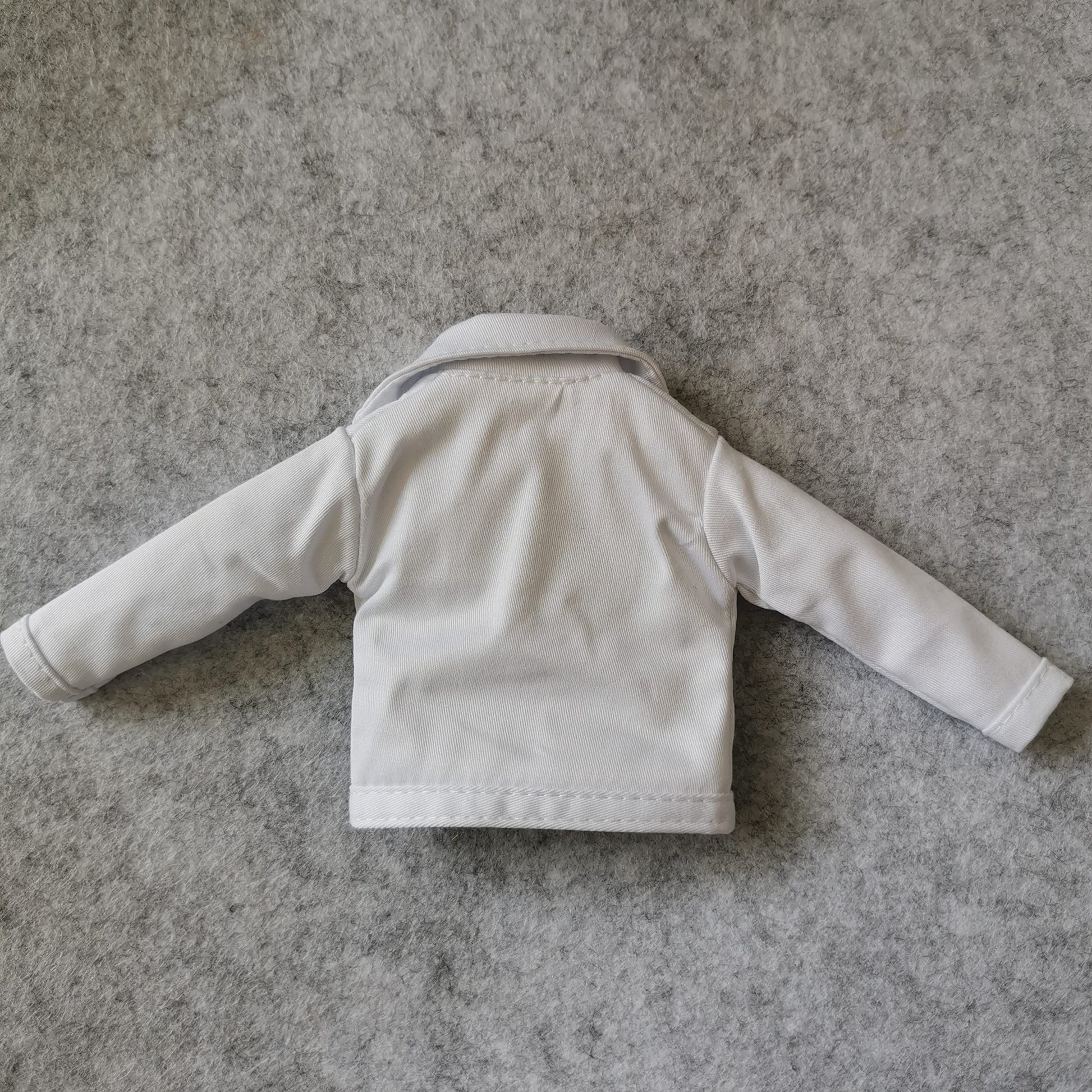 SSbeauty M 1:6 Scale Jeans Coat Jacket for 12" TBLeague Phicen Male Female Toy Action Figure Doll Clothes (White)
