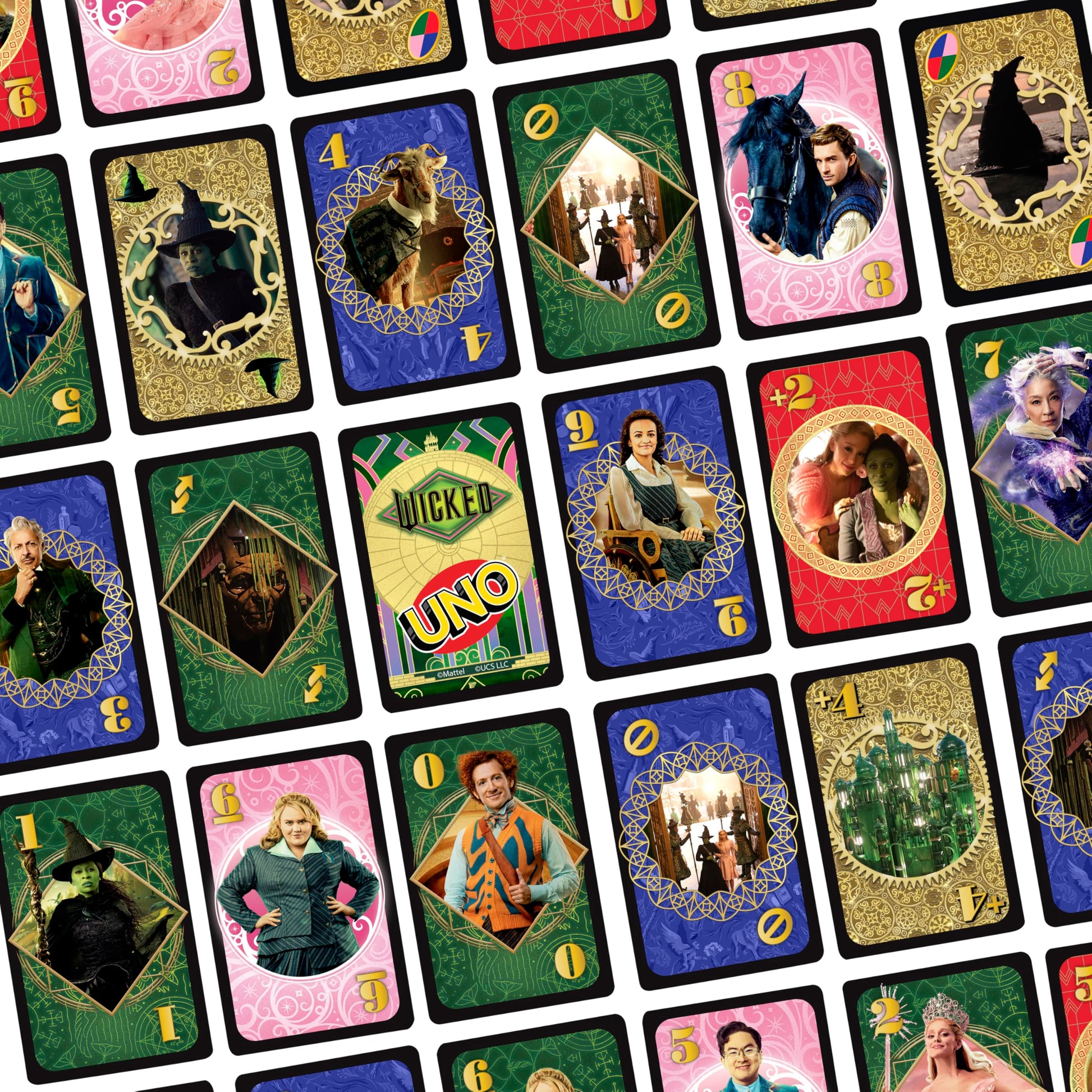 Mattel Games UNO Wicked Card Game for Kid, Adult & Family Nights, Parties, Travel & Camping, Inspired by the Movie