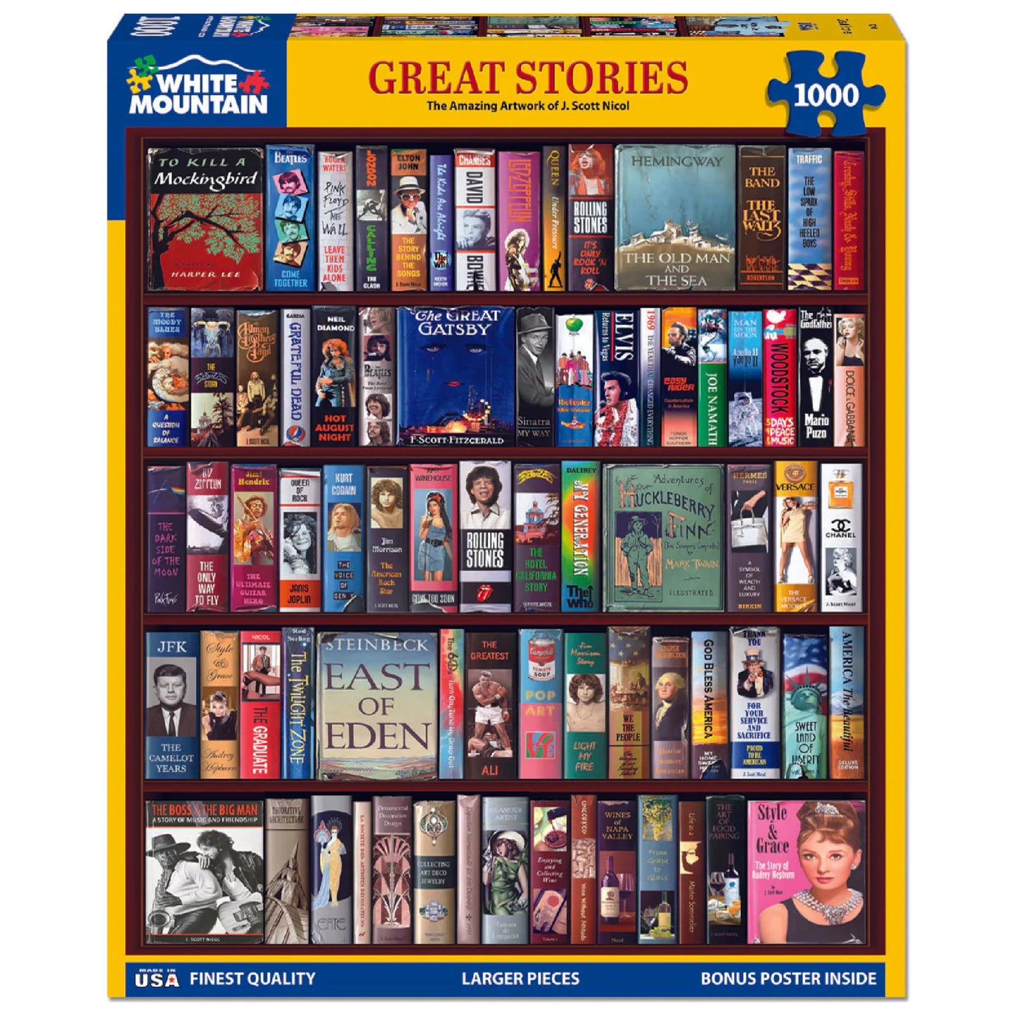 White Mountain 1000 Piece Jigsaw Puzzle Classic Literature, Great Stories