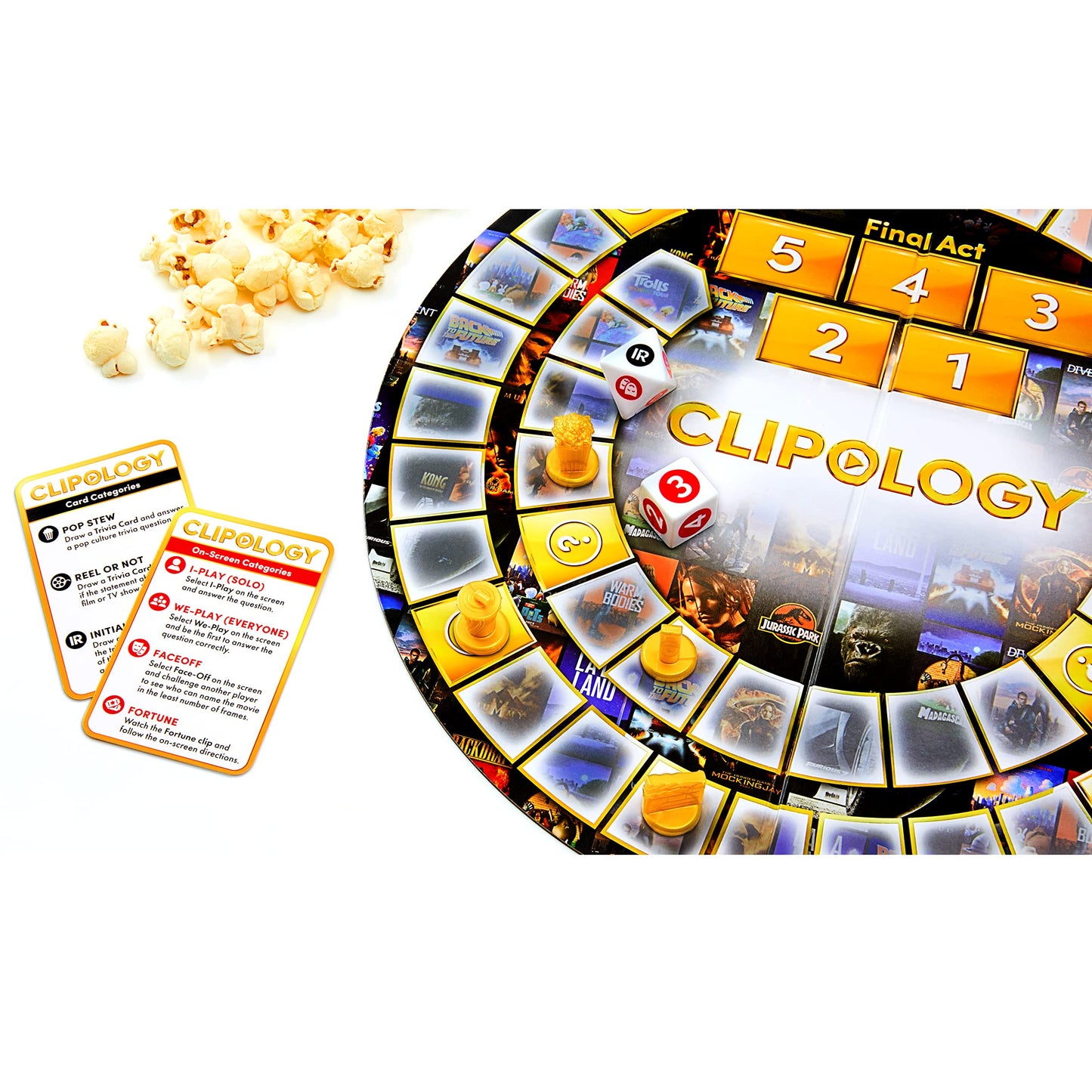 Clipology Game - The Premier Streaming Board Game Featuring Real Clips From The World's Best Movies & TV Shows | Movie Trivia Game