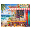 Springbok Seaside Surf Shop 500 Piece Jigsaw Puzzle for Adults - Tropical Beach Store & Ocean Scene - Poster Now Included - Coastal Vacation Artwork