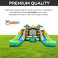 Pogo Bounce House Crossover Double Water Slide Combo, No Blower, Tropical