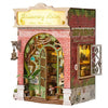Léwind Book Nook Kit - Calming Miniature Bookshelf Insert, 3D Wooden Puzzle Craft for Adults, Mindful Relaxation Gift & Soothing Home Decor