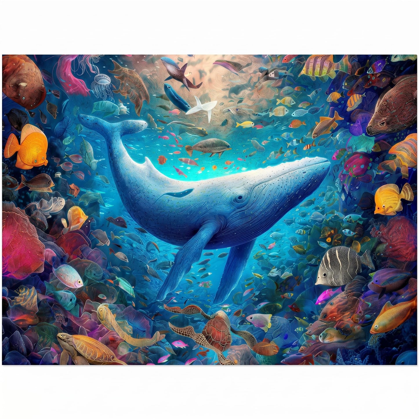 1000 Piece Puzzle for Adults, Guardian of the Ocean Jigsaw Puzzle for Adults, Embossed Texture, Premium Matte Finish, Fun and Challenging for Ocean