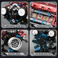 HGYYGACN V8 Engine Building Blocks Sets, V8 Engine Model Kit, Runnable Model Engine Building Sets, Mini Engine Kits with Crankshaft & Rotating Fan