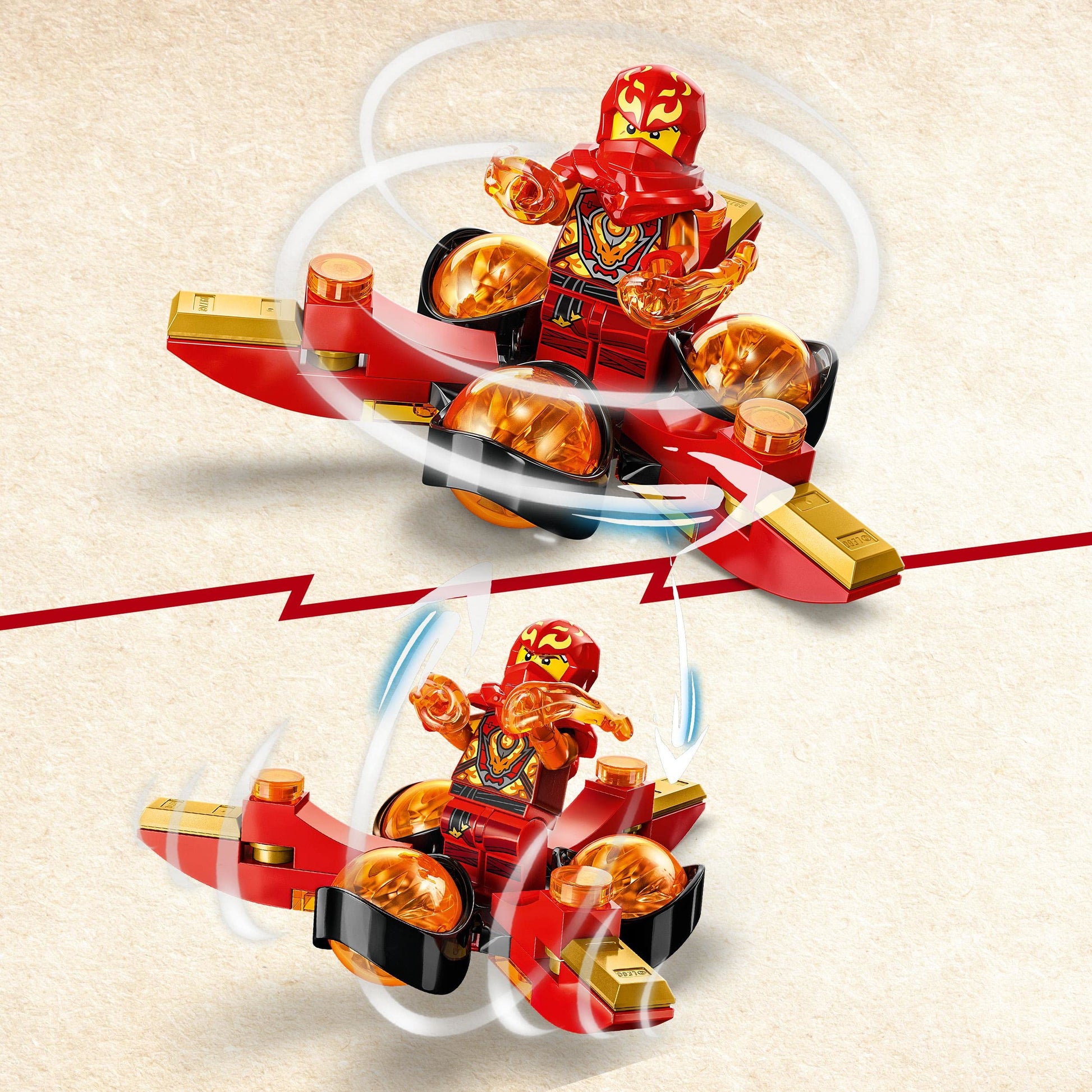 Lego NINJAGO Kai’s Dragon Power Spinjitzu Flip 71777 Red Ninja Toy Building Set with Kai Minifigure; Gift for 6 Year Old Boys, Girls and Ninja Fans