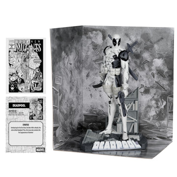 McFarlane Toys- Marvel Deadpool (Line Art) 1:10th Scale Collectible with Scene (The New Mutants #98) Gold Label