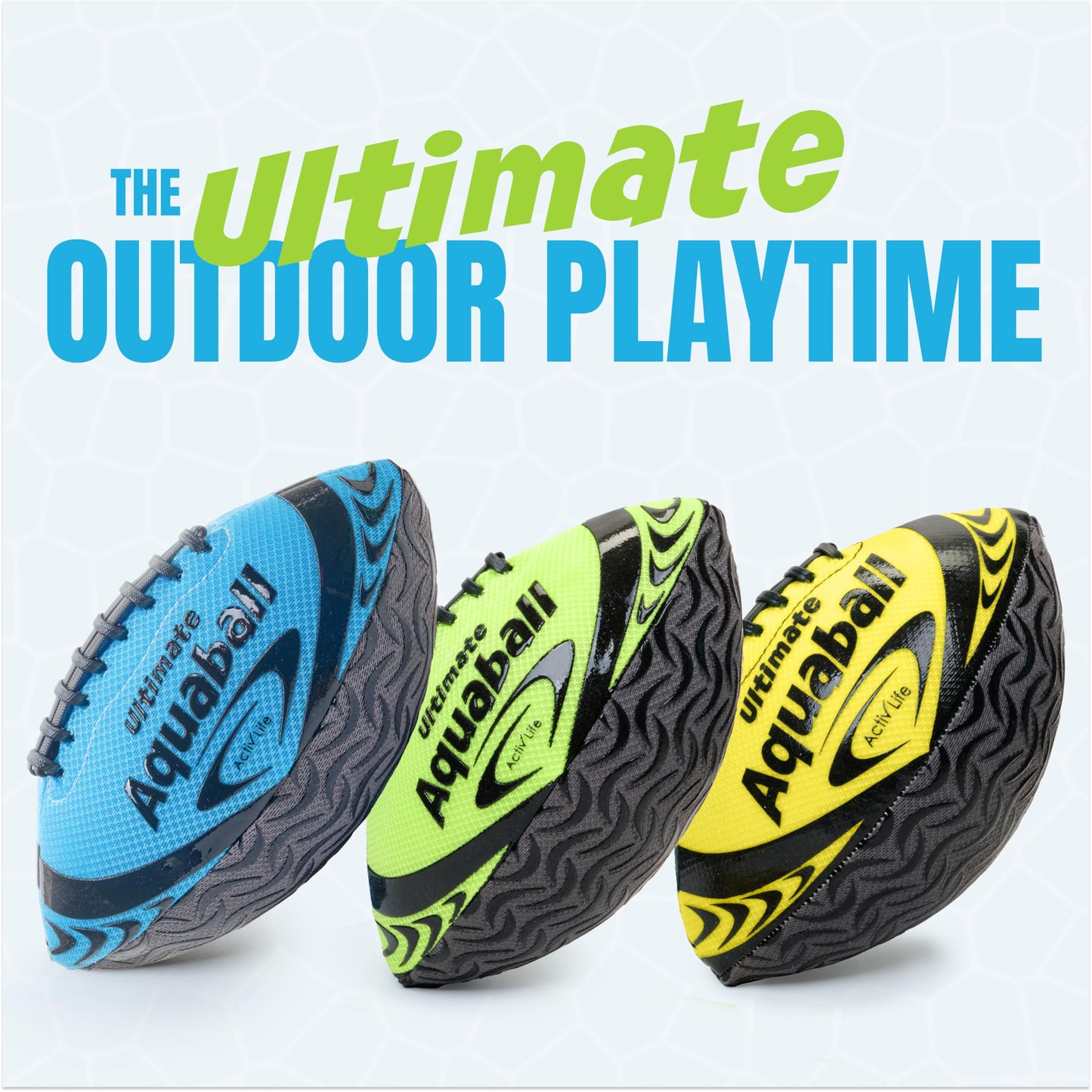 Activ Life Water Football for Pool, Beach, Outdoor, 9.5-inch Waterproof Pool Toys for Kids Aged 6-14, Heavy-Duty Water Ball, Double Lacing for Easy