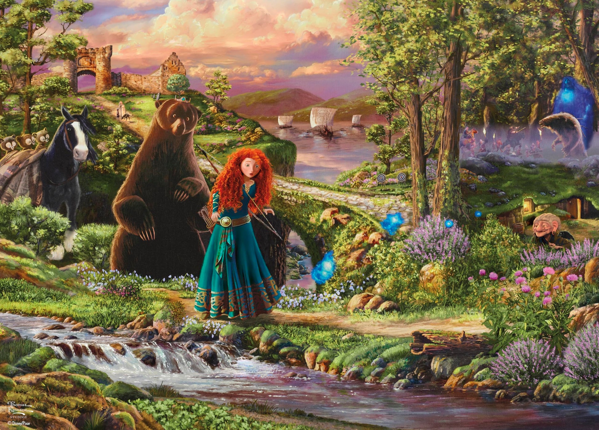 Ceaco - Thomas Kinkade Disney - Brave - 1000 Piece Jigsaw Puzzle for Adults