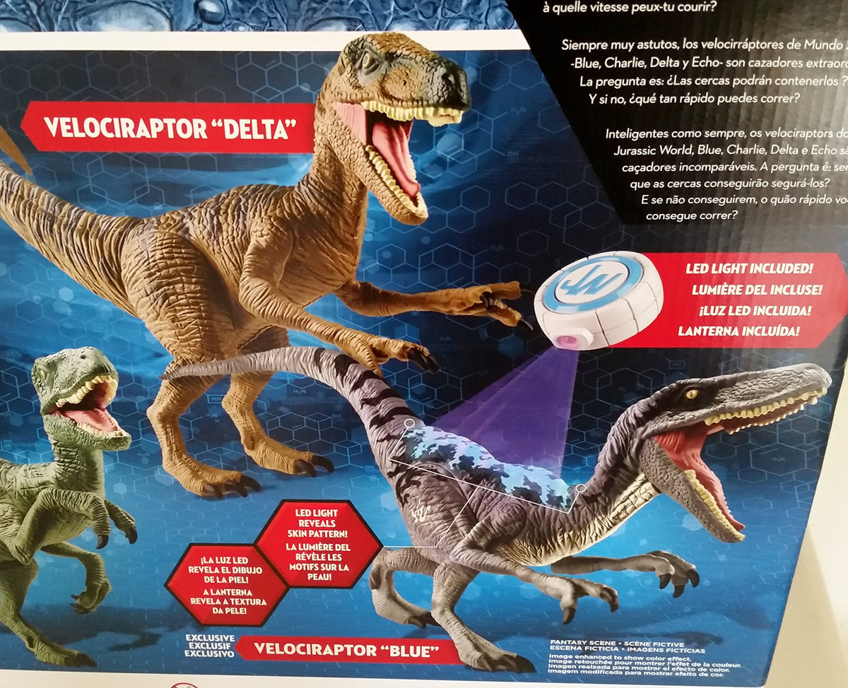 Jurassic World 2015 Toy Set Velociraptor Delta Dinosaur 4 Pack Exclusive