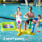 2 Sets Inflatable Pool Toss Game Combo Set Includes Ring Toss & Corn-Toss Game Floating Swimming Pool Games for Kids Adults Party in Summer