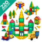 Tytan Tiles 220-Piece Supersized Magnetic Tiles Building Set, 1000s of Creations, Large 3D Castles, Massive Vehicles, & Rocket Ships, Kids’ STEM Toy