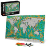 LEGO Art World Map 31203 Building Set - Collectibe Wall Art for Adults, Featuring Accompanying Soundtrack, Great Home Office Decor for Passionate