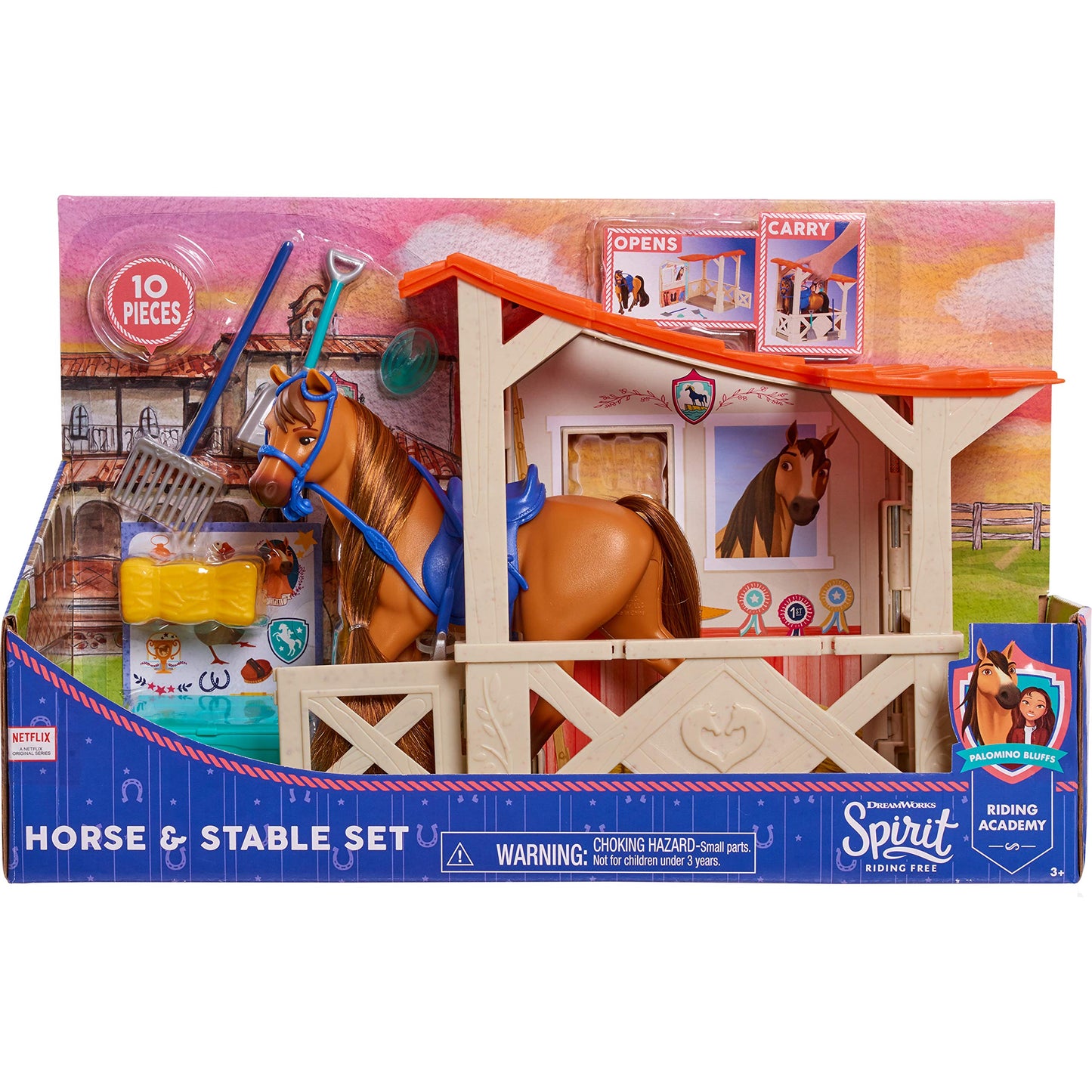 DreamWorks Spirit Riding Free Horse & Stable Accessory Set, Kids Toys for Ages 3 Up by Just Play