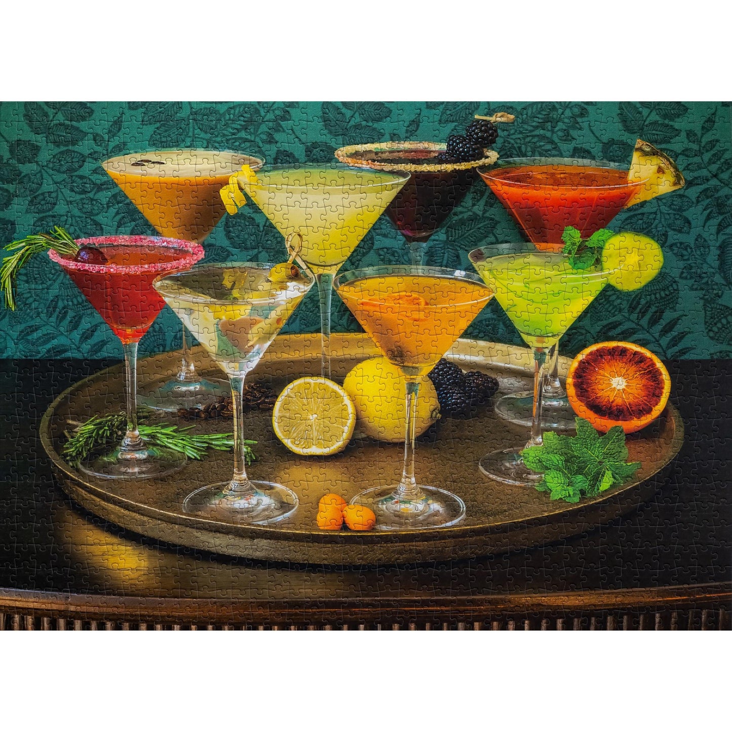 Aether Puzzles - Shaken, Styled, Stirred Cocktail Puzzle, Premium 1000 Piece Jigsaw Puzzle for Adults, Glare-Free, Soft-Touch Puzzles, Made in USA