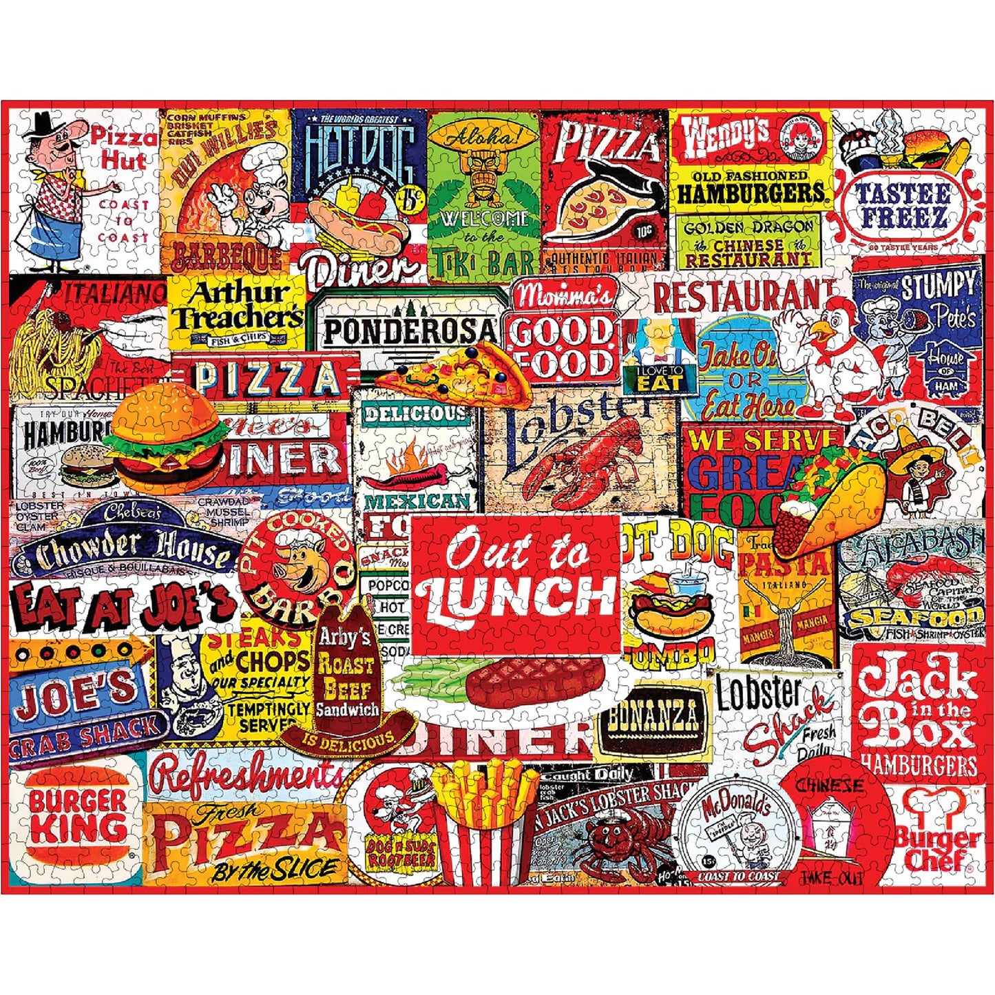 White Mountain 1000 Piece Jigsaw Puzzle Nostalgic Restaurant, Out to Lunch
