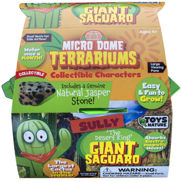 Toys by Nature Character Micro Dome Plant Terrarium Kit, Complete Supplies Includes Everything Needed to Grow Indoor Terrariums (Sully The Desert King