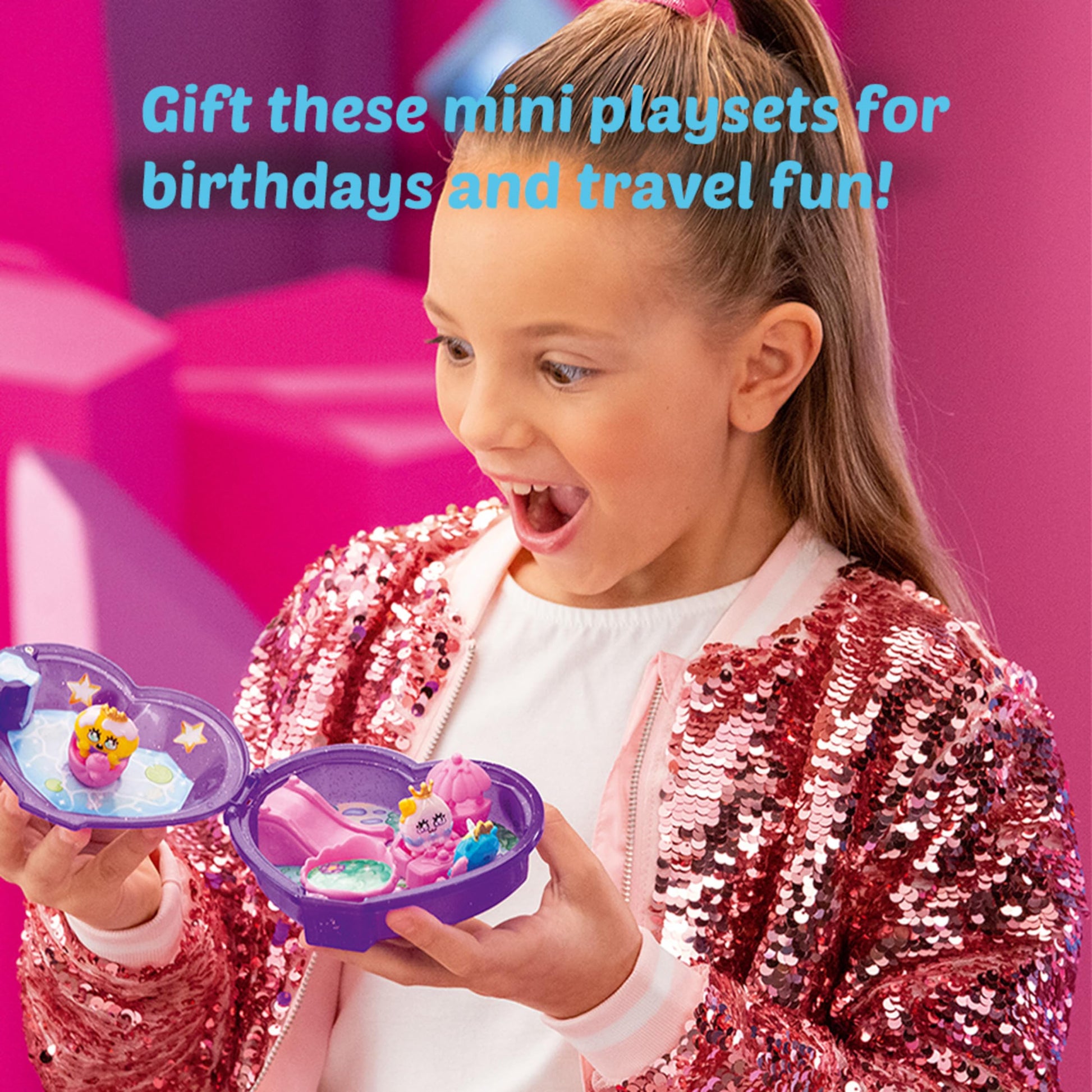 Pinky Promise Gemmy Friends Diamond Palace Pretend Play with Two Playsets and Wearable Toy Jewelry - Princess Jewelry Toys - 80 Gems to Collect