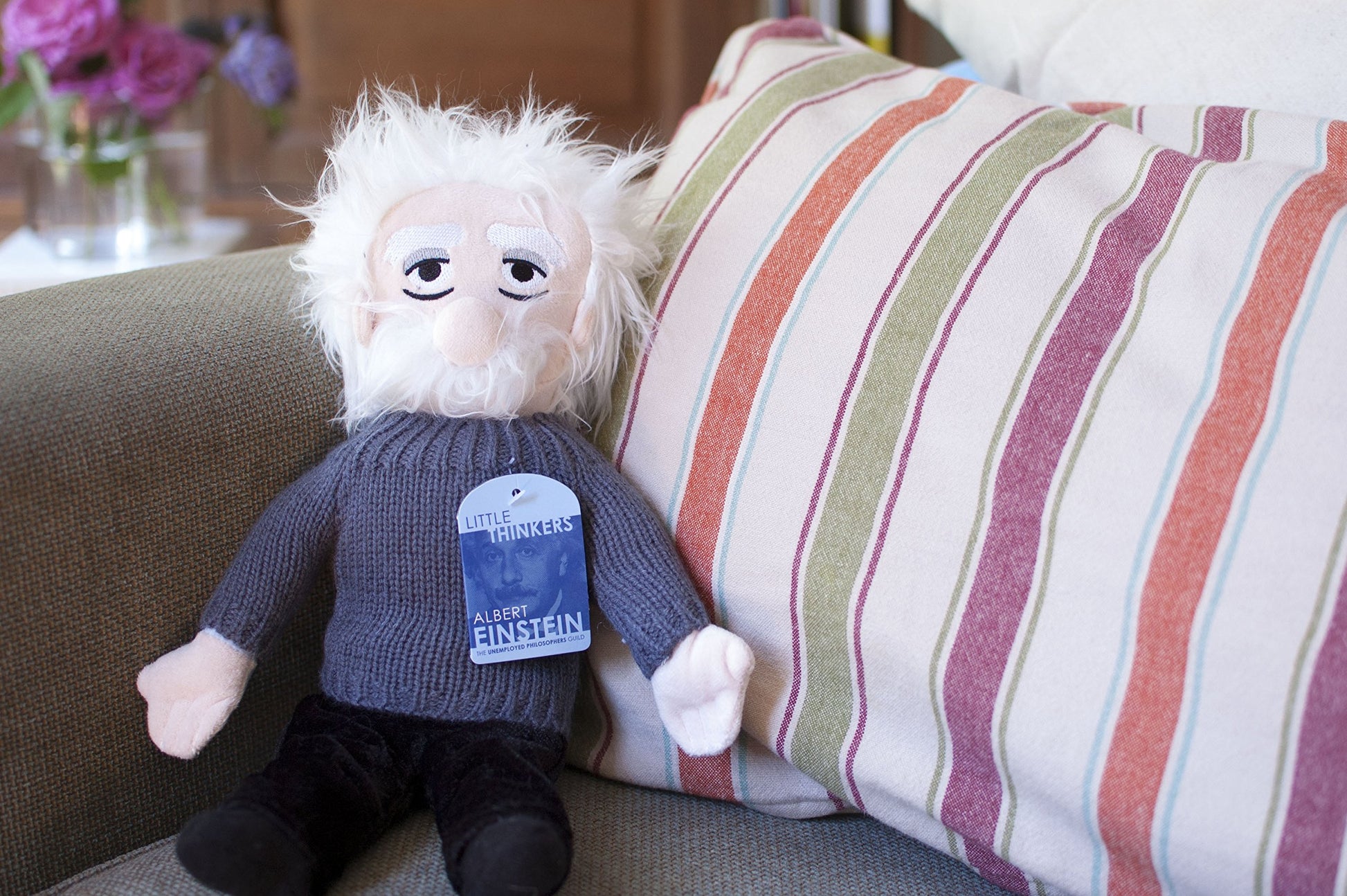 The Unemployed Philosophers Guild Albert Einstein Dolll - 12" Soft Stuffed Plush Little Thinker