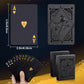Playing Cards 2 Pack, Plastic Playing Cards, Waterproof Card, 2 Deck of Cards, Black Cool Foil Poker Card Set for Beach Table Magic Pool Camping Party