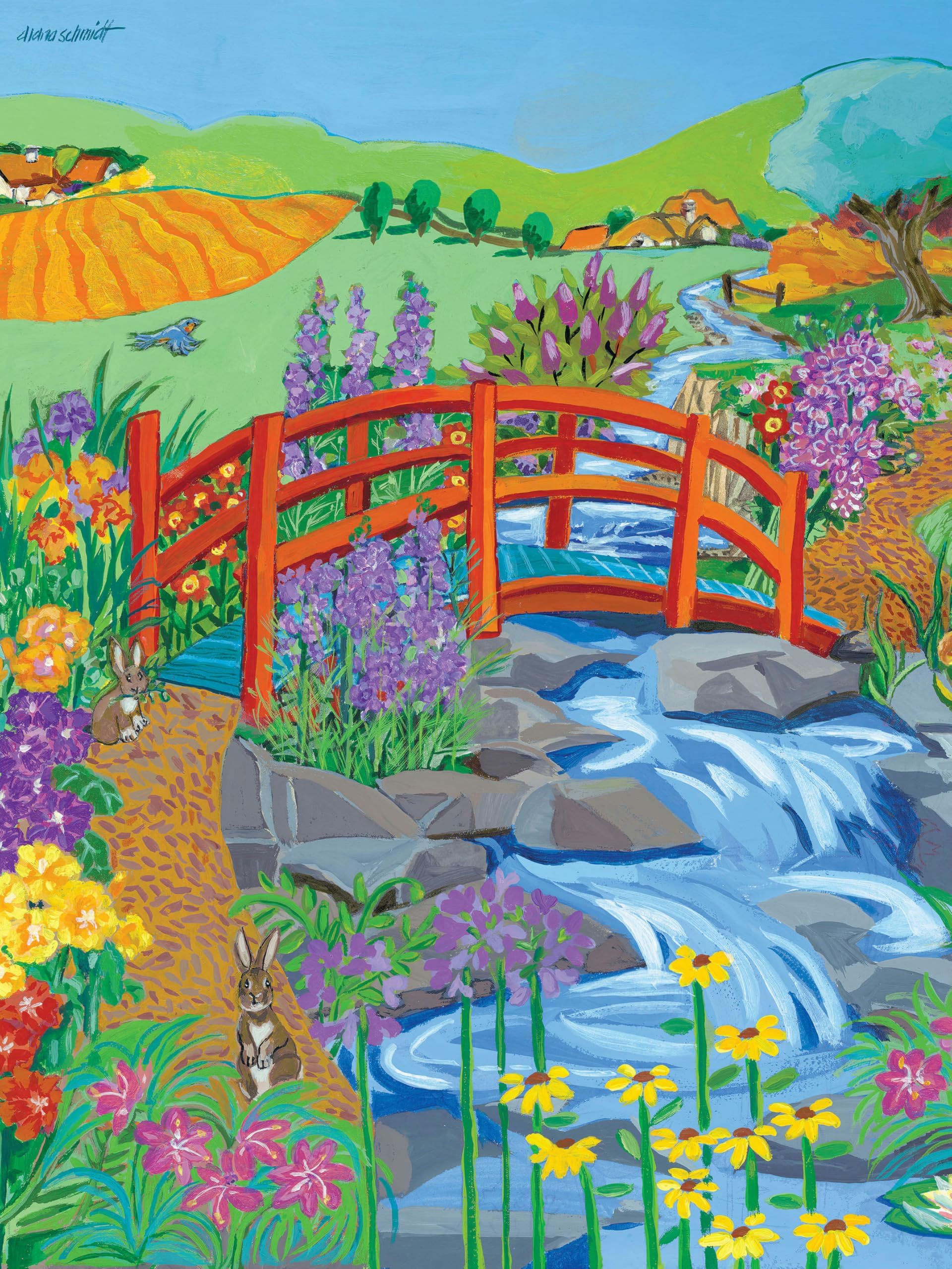 Ceaco - Red Bridge - 500 Piece Jigsaw Puzzle for Adults