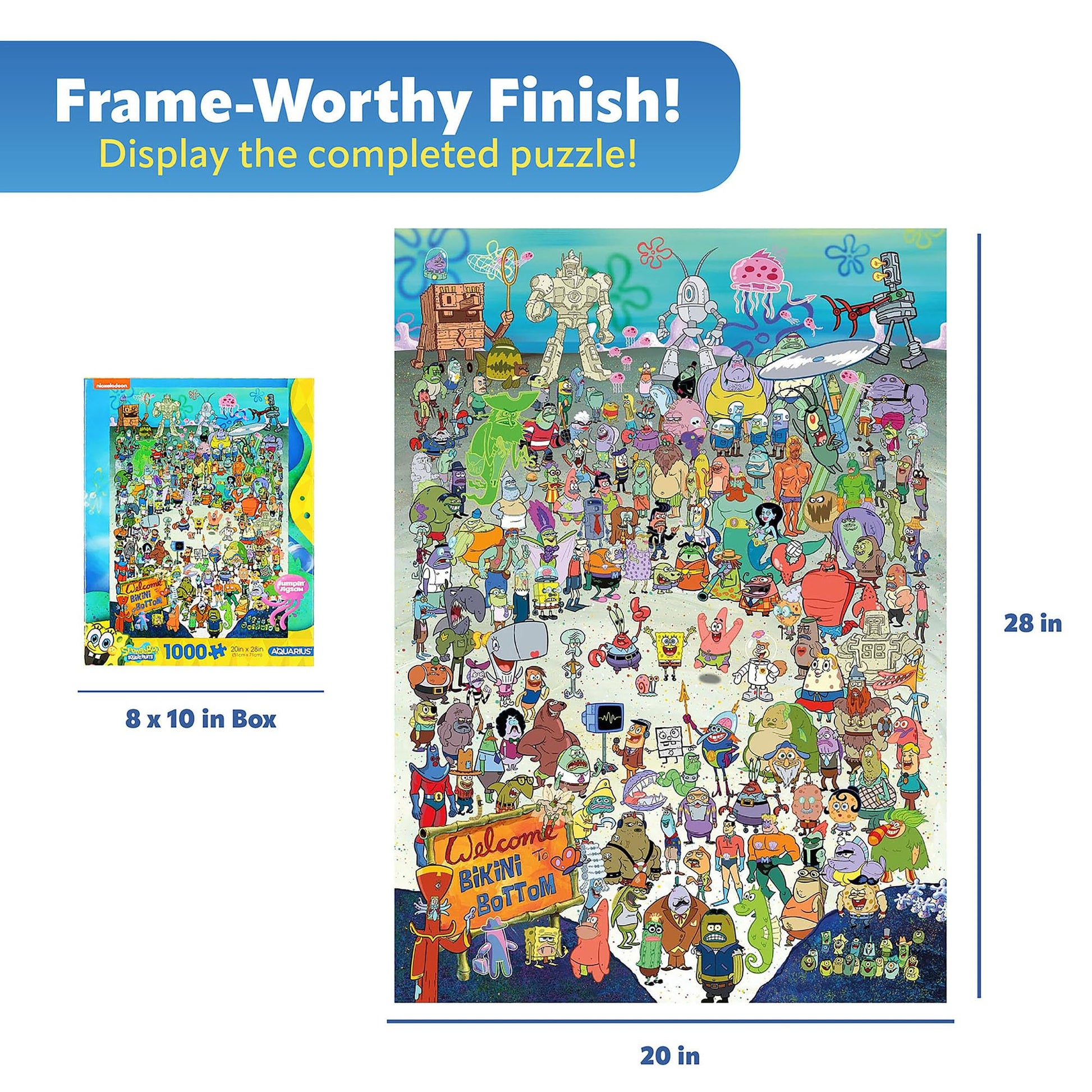 AQUARIUS SpongeBob SquarePants Puzzle (1000 Piece Jigsaw Puzzle) - Officially Licensed SpongeBob Merchandise & Collectibles-Glare Free -Precision Fit