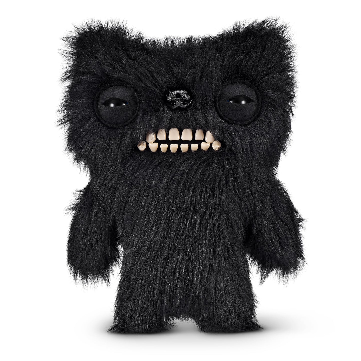 Fuggler Fart Face 9-inch Assortment Series 1 (Munch Munch - Black Long) by ZURU, Funny Ugly Monster Plush Toy