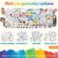 PURPLIZATION Under The Sea Party Decorations Coloring Tablecloth & Giant Poster 30x72 Inch - Ocean Theme Kit with Treasure Hunt Game, Sea Animal