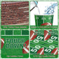 99 Pcs Football Party Supplies Sets, Includes Touchdown Dinner Plates, Dessert Plates, Napkins, Rugby Tablecloths, Cups and Banner for Football
