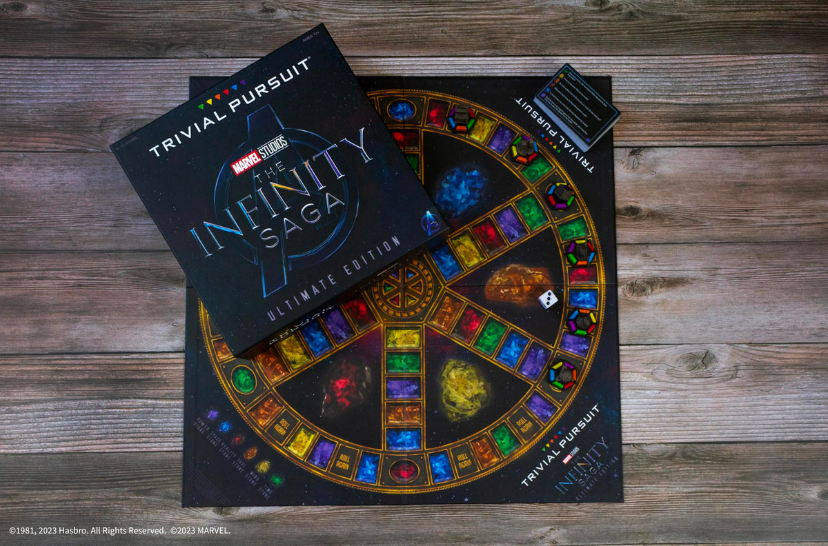 Trivial Pursuit: Marvel Cinematic Universe Ultimate Edition | Officially Licensed | Collectible Trivia Board Game Featuring 6 Infinity Stone Location