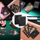 Playing Cards 2 Pack, Plastic Playing Cards, Waterproof Card, 2 Deck of Cards, Black Cool Foil Poker Card Set for Beach Table Magic Pool Camping Party
