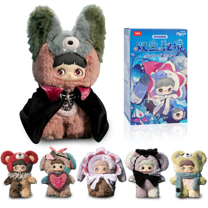 Mckkymi Plush Blind Box,Maymei Twin Secret Realm Series Stuffed Blind Box Doll 1PC,Kawaii Mystery Plush Toys Collectible for Birthday Gift,Halloween